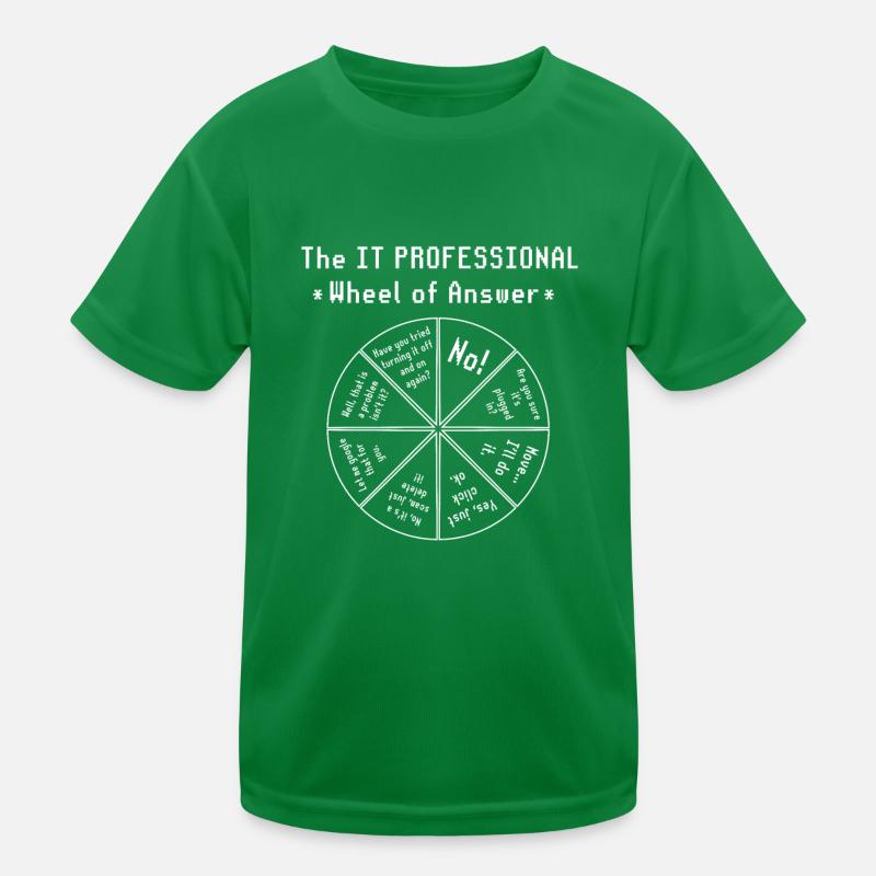 IT Wheel of Fortune Software Programmer Kids Functional T-Shirt