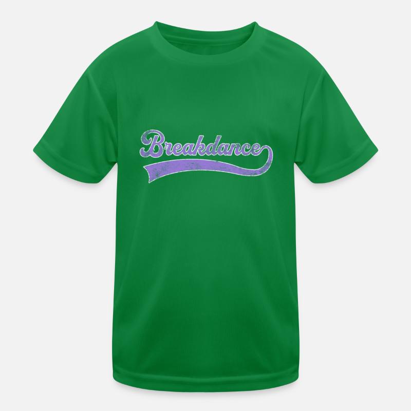 Breakdance Schriftzug Kinder Funktions-T-Shirt