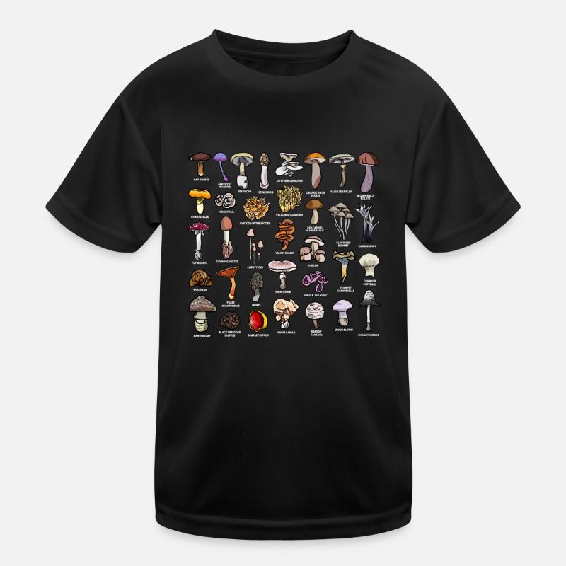 Champignons avec le nom collection de champignons T-shirt sport Enfant