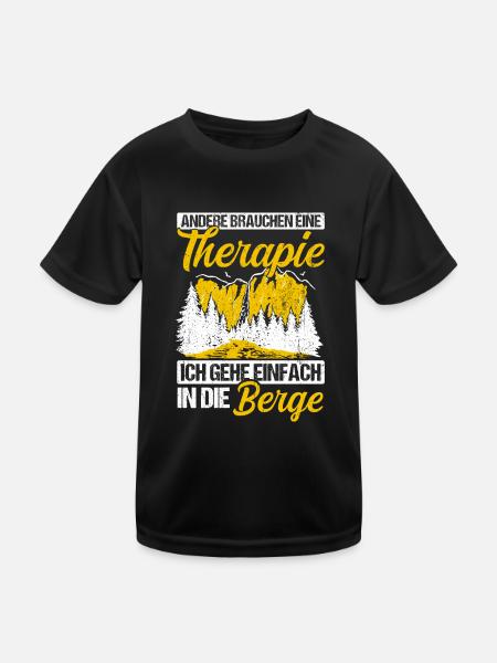 Andere Brauchen Eine Therapie Ich Geh Einfach In D - Kinder Funktions-T-Shirt - Schwarz - Vorne