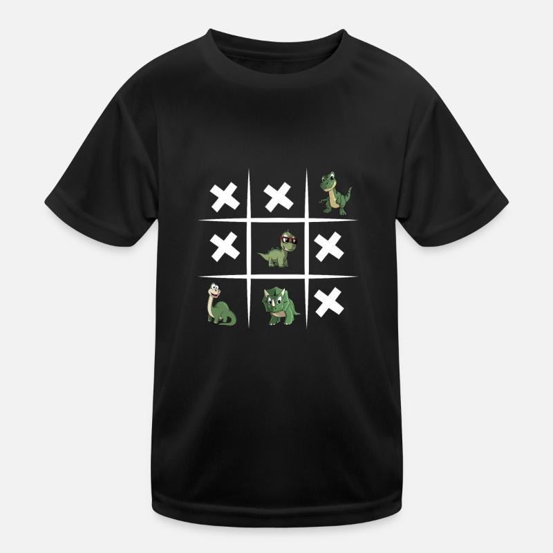 Tic-Tac-Toe - Dino - T-Rex - Dinosaurier Kinder Funktions-T-Shirt