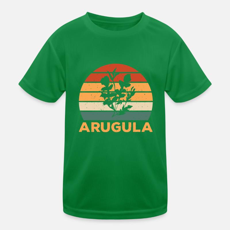 Retro Rucola Design Kinder Funktions-T-Shirt