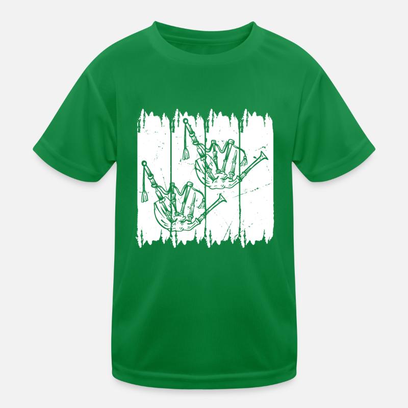 Joueur de cornemuse Instrument de cornemuse T-shirt sport Enfant