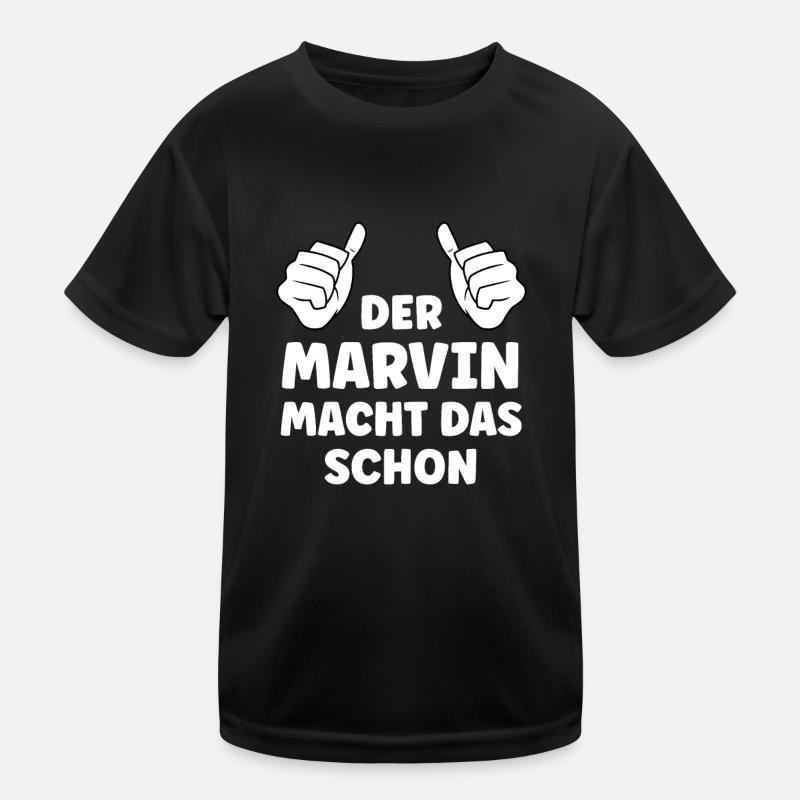 Marvin Lustiger Spruch Vorname Name Marvin Kinder Funktions-T-Shirt