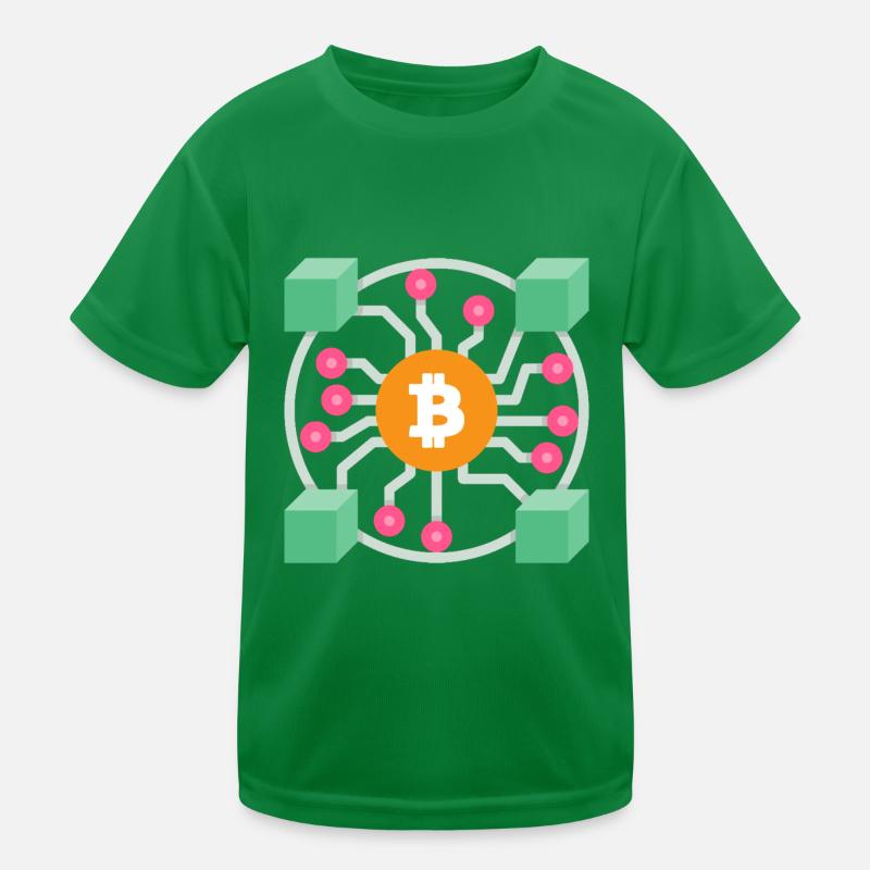 Conception de la blockchain Bitcoin T-shirt sport Enfant