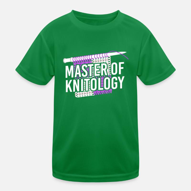 Knitting Knitter Master Of Kinder Funktions-T-Shirt