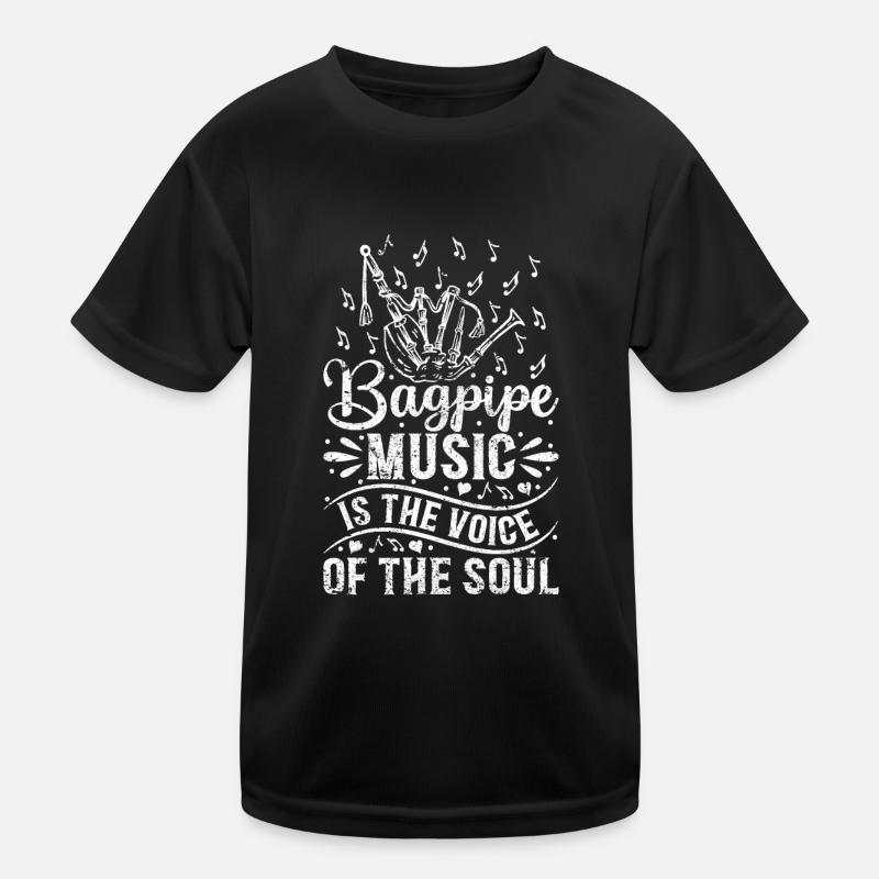 La musique de cornemuse est la voix de l’âme - Bagpipe M T-shirt sport Enfant