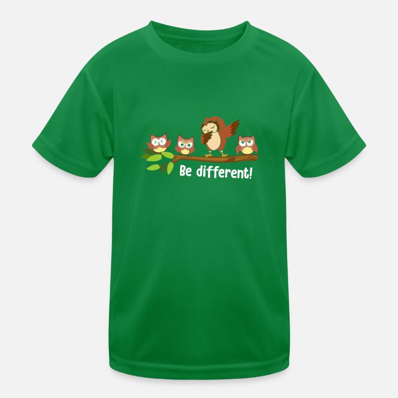 Be Different Dabbing Eule Kinder Funktions-T-Shirt