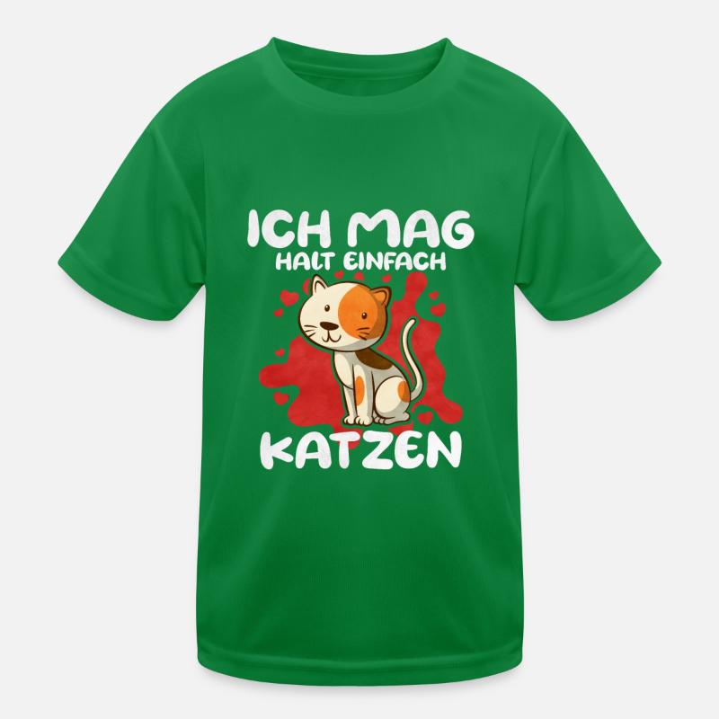 Ich Mag Halt Einfach Katzen Kinder Funktions-T-Shirt