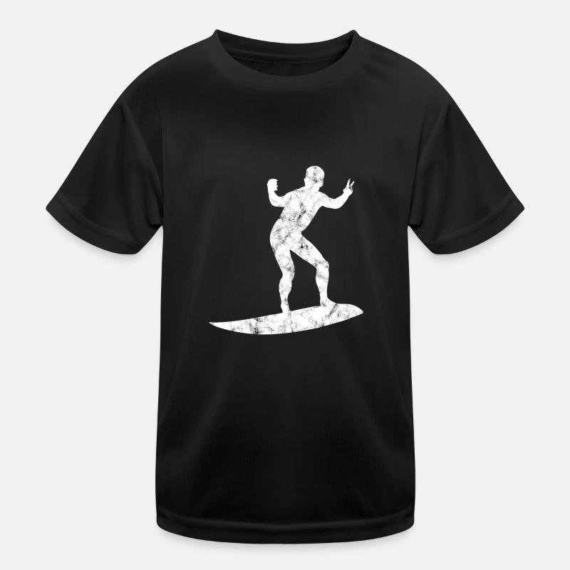 Surfer Silhouette Kids Functional T-Shirt