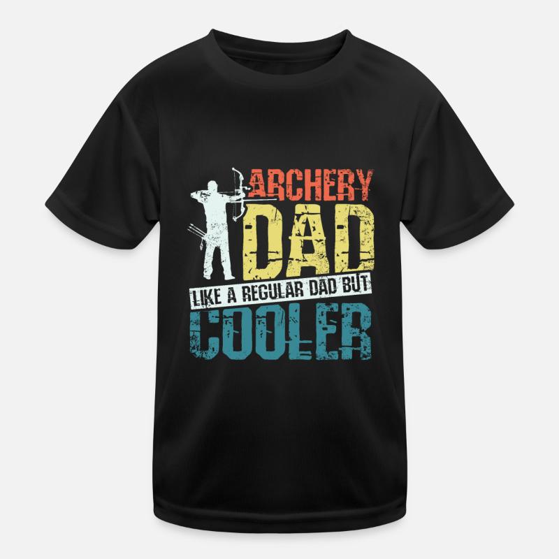 Vatertag Bogenschießen cooler Papa Kinder Funktions-T-Shirt