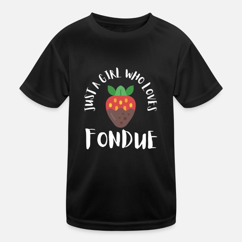 Fondue au fromage suisse T-shirt sport Enfant