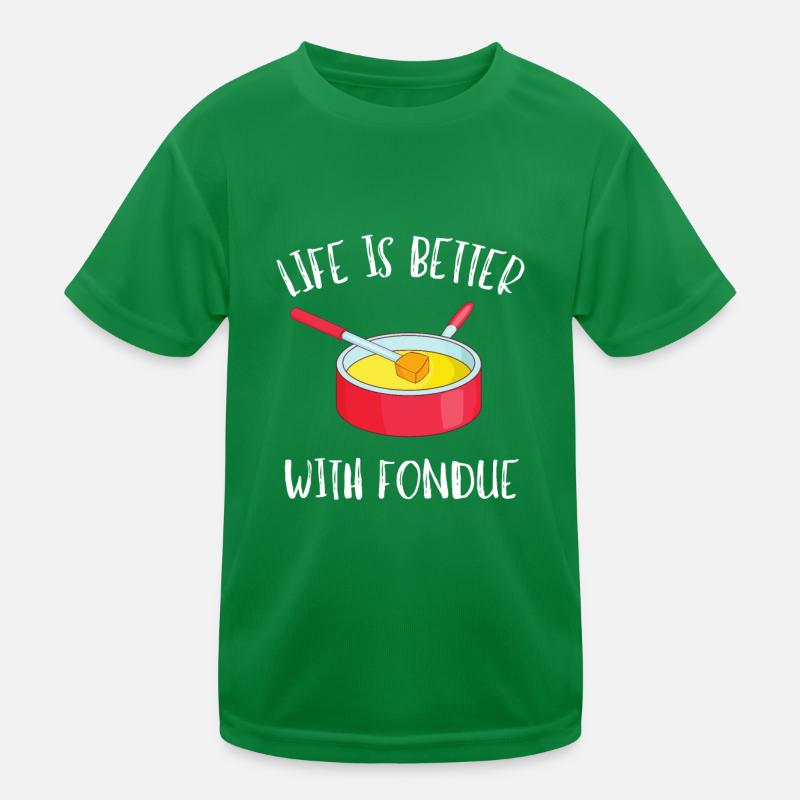 Fondue au fromage suisse T-shirt sport Enfant