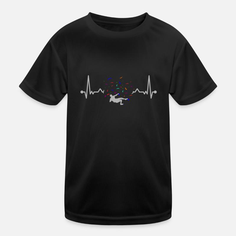 Bouldern Boulderer Herzschlag Kinder Funktions-T-Shirt
