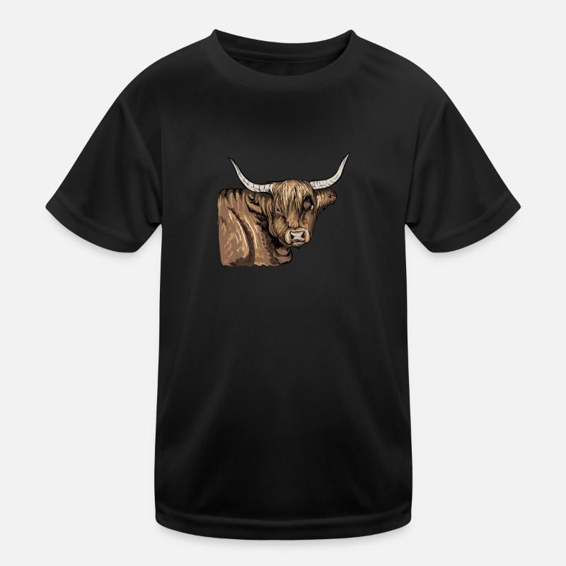 Galloway cattle I Scotland cattle breeding for Kids Functional T-Shirt