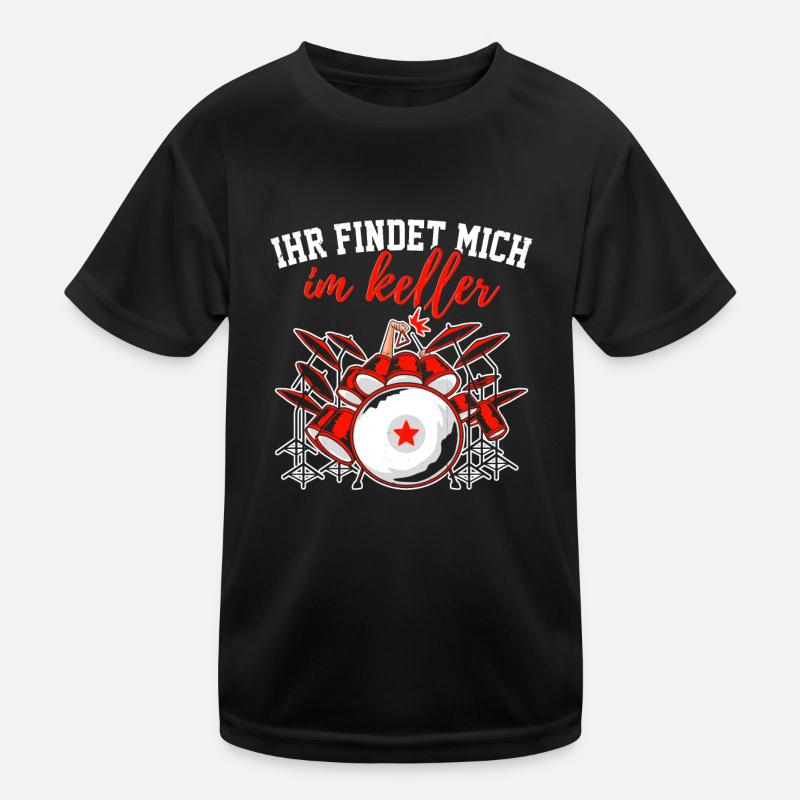 Schlagzeuger Geschkidee Trommel Kinder Funktions-T-Shirt