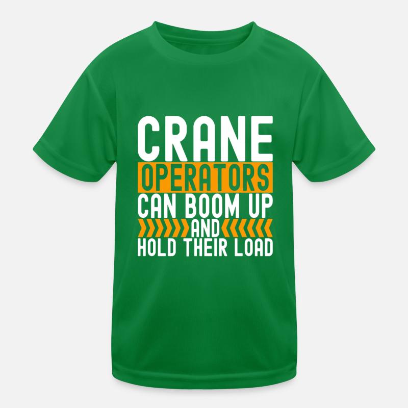 Crane operator Crane driver Kids Functional T-Shirt