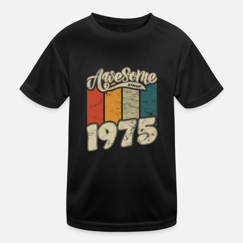 1975 Geburtstag Awesome since Retro Kinder Funktions-T-Shirt