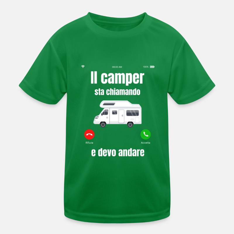 Der Camper ruft Kinder Funktions-T-Shirt
