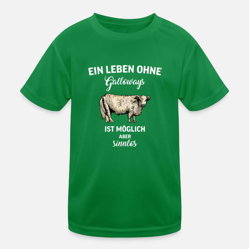Galloway Rind I Schottland Rinderzucht Geschenk Kinder Funktions-T-Shirt