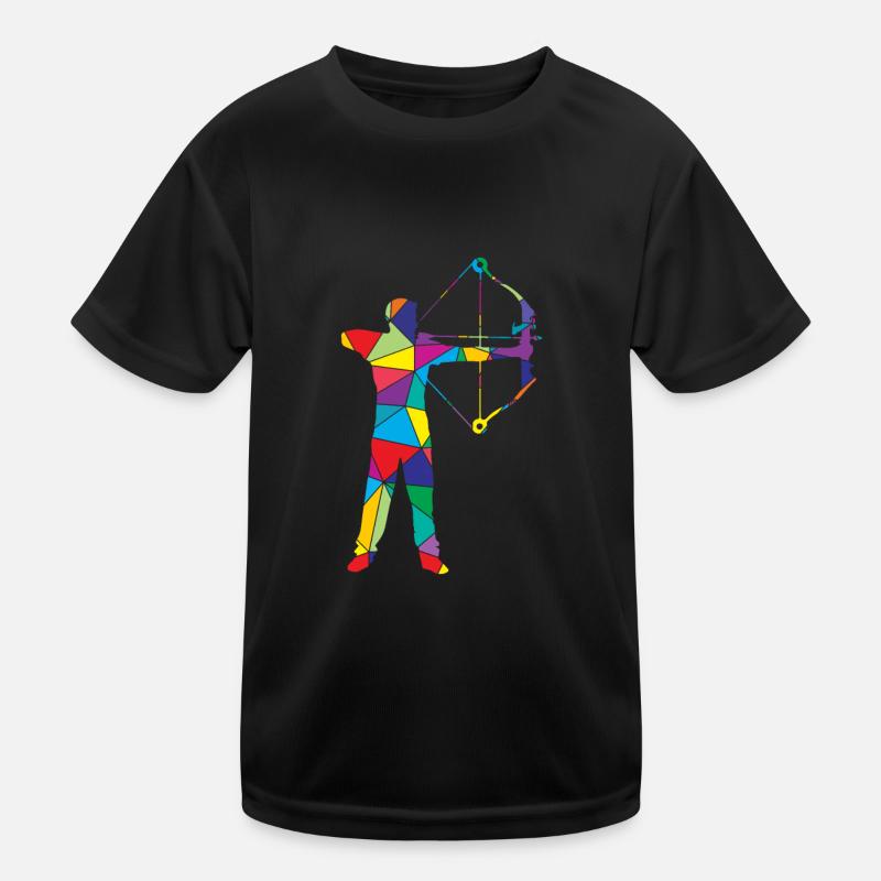 Low Poly Bogenjäger Poly Bogenjagd Kinder Funktions-T-Shirt