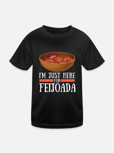 Brazil Brazilian Pork Bean Stew Feijoada - Kinder Funktions-T-Shirt - Schwarz - Vorne