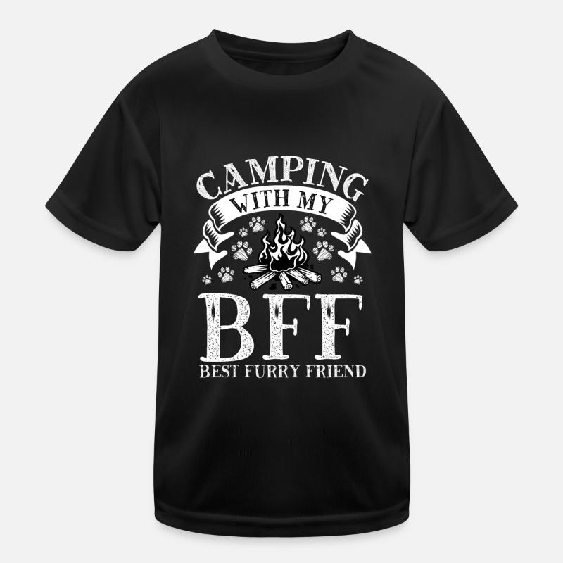 Camping avec mon meilleur poilu T-shirt sport Enfant
