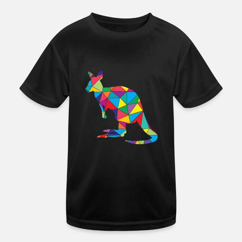 Kangourou à géométrie Kangourou à faible poly T-shirt sport Enfant