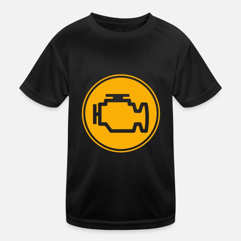 Motorkontrollleuchte Autotuning Kinder Funktions-T-Shirt