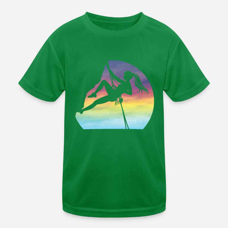 Klettern wie ein Mädchen Frauen Klettern Bouldern Kinder Funktions-T-Shirt