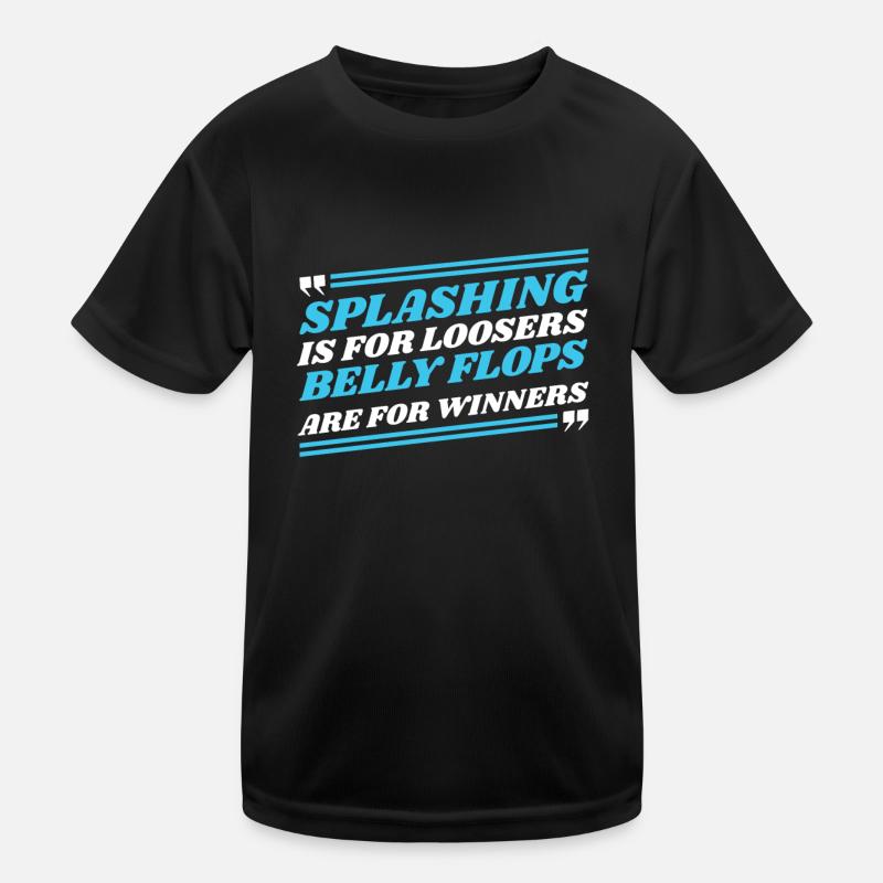 Diving Diver spraying Kids Functional T-Shirt