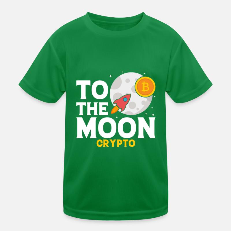 To The Moon - Krypto Kinder Funktions-T-Shirt