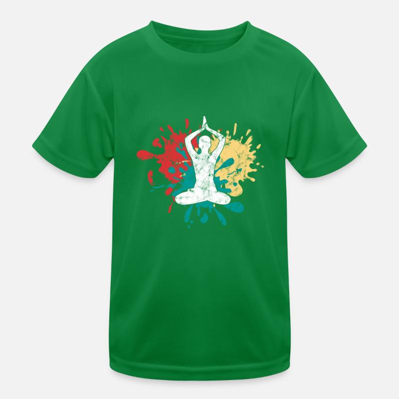 Yoga Meditation Silhouette Kids Functional T-Shirt