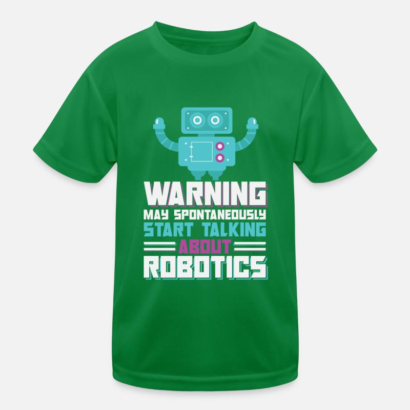Warning May Spontaneously Start Talking About Robo Kinder Funktions-T-Shirt