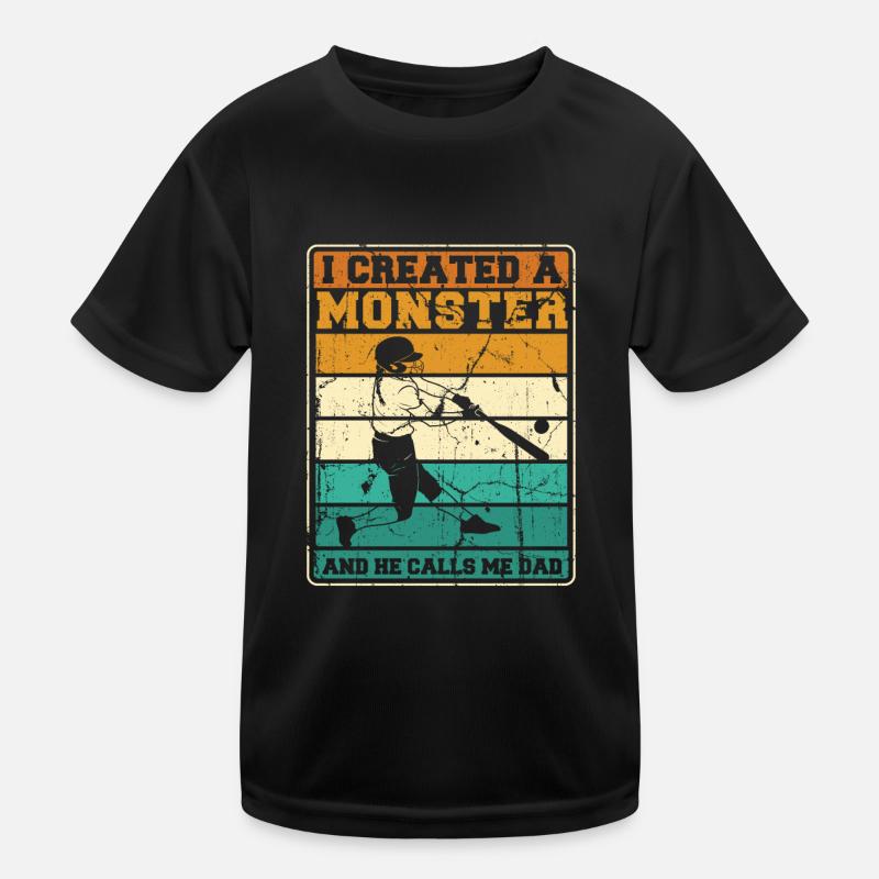 Softball Dad Kids Functional T-Shirt