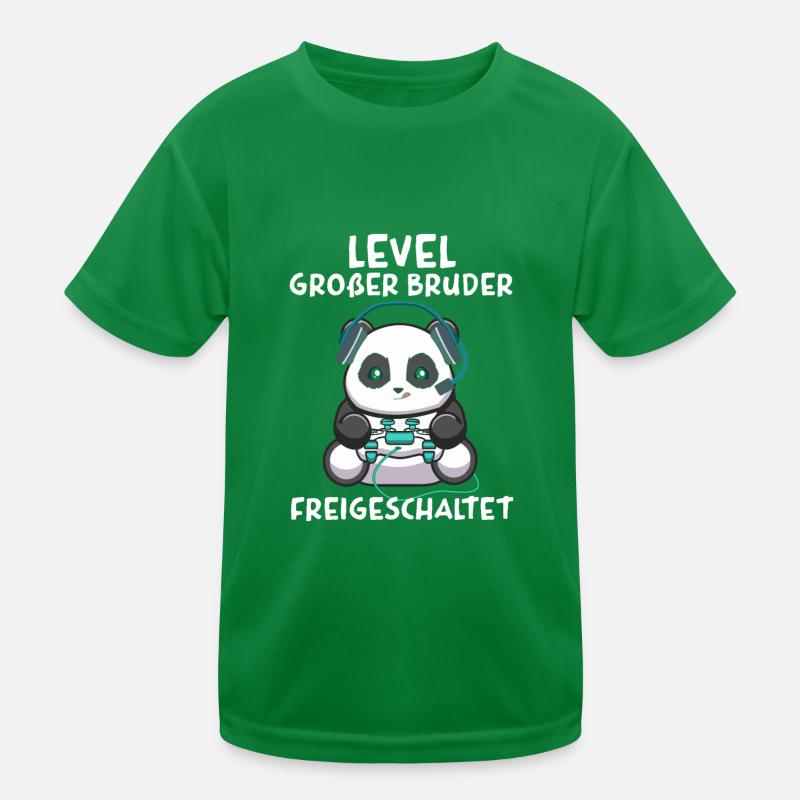 Level Großer Bruder freigeschaltet Gamer Kinder Funktions-T-Shirt