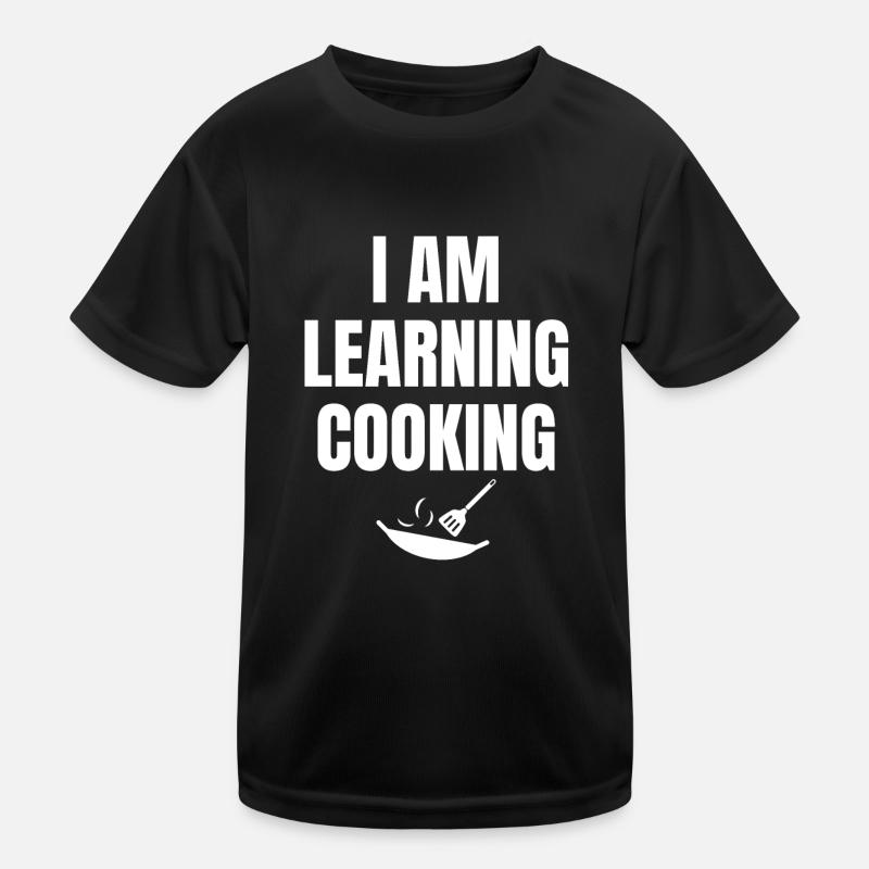 I'm learning to cook saying English Kids Functional T-Shirt