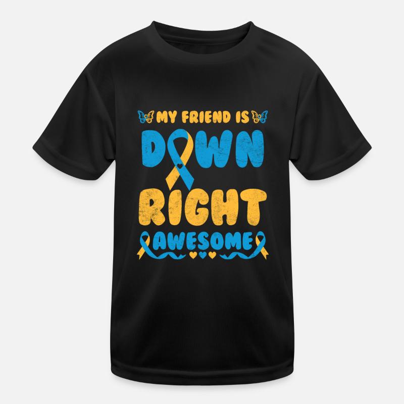 Down Syndrom Awareness Schleife Trisomie 21 Kinder Funktions-T-Shirt