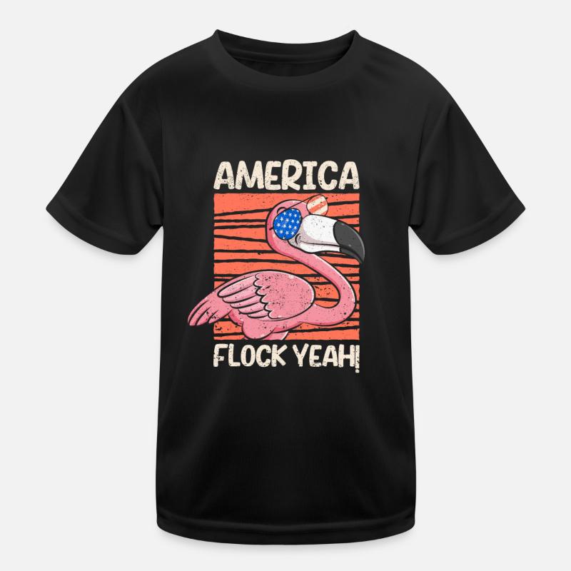 US 'Merica Flock Yeah 4. Juli Witziger Patriotisch Kinder Funktions-T-Shirt