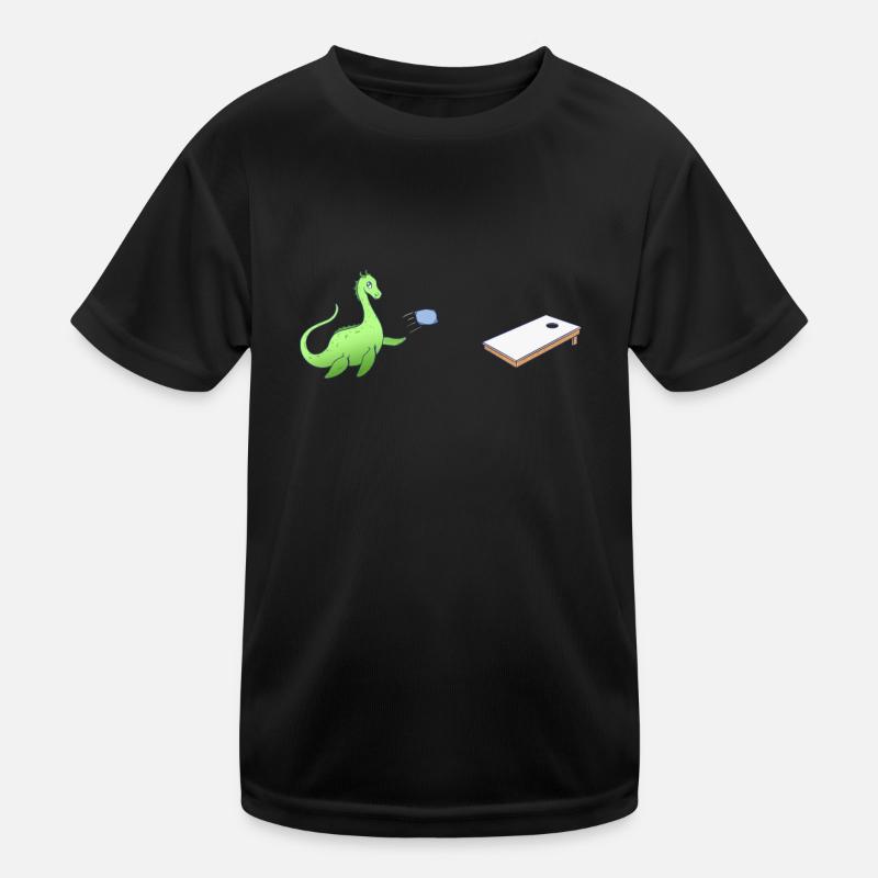 Das Monster von Loch Ness spielt Cornhole - Kinder Funktions-T-Shirt