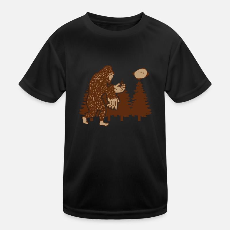 Bigfoot beim Cornhole spielen - Lustiges Cornhole Kinder Funktions-T-Shirt