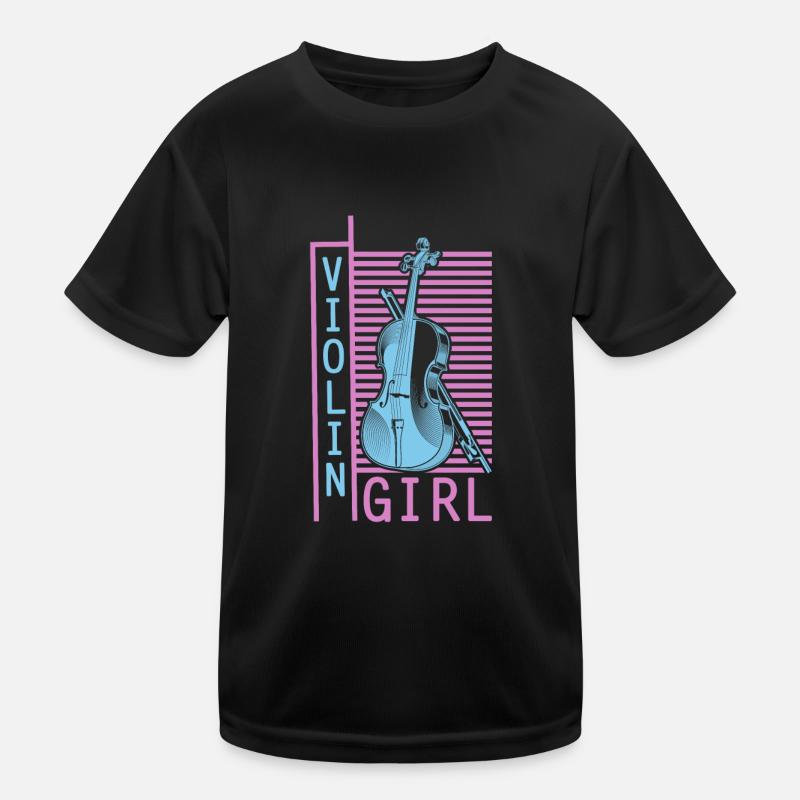 Violine Geige Mädchen Kinder Funktions-T-Shirt