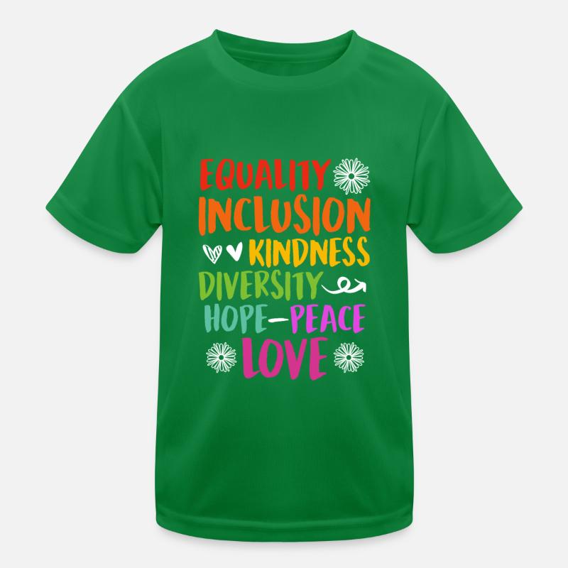 Inclusion handicap acceptance and awareness Kids Functional T-Shirt