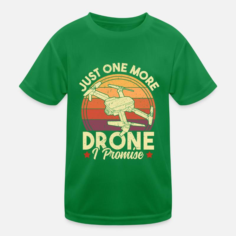 Retro Sunset Funny Drone Pilote Quadcopter Drone T-shirt sport Enfant