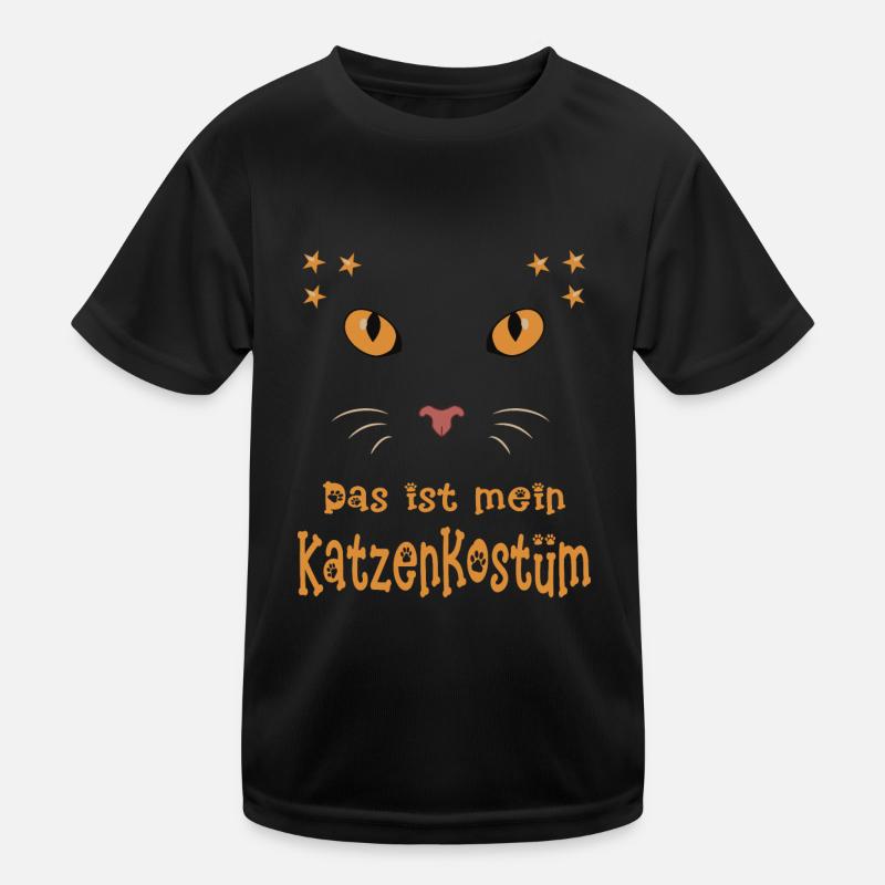 Karneval Katzen Gesicht mit Sternchen Kinder Funktions-T-Shirt