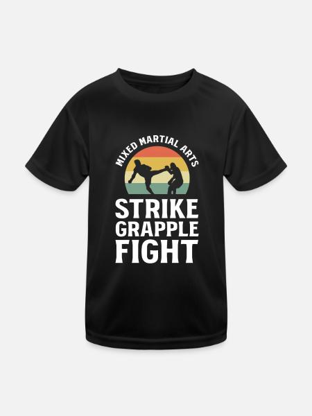 Arts martiaux mixtes Strike Grapple Fight MMA - T-shirt sport Enfant - noir - Devant