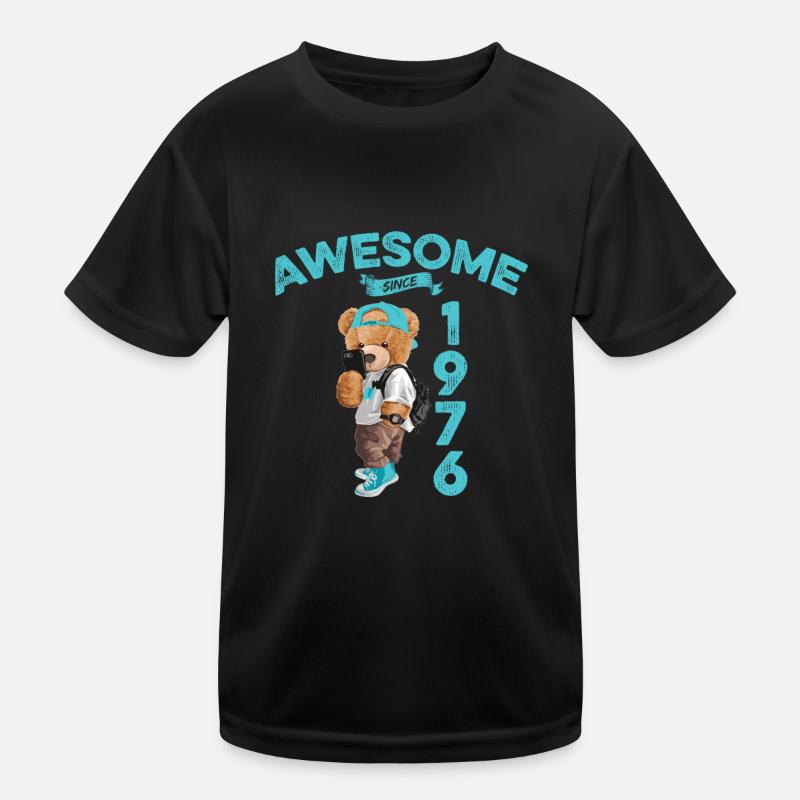 1976 Geburtstag Teddy Bär Awesome since Kinder Funktions-T-Shirt