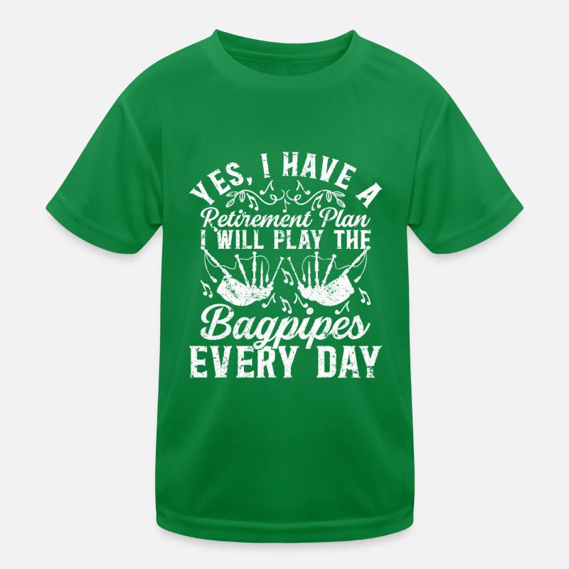 Plan de retraite Je jouerai de la cornemuse tous les jours - B T-shirt sport Enfant