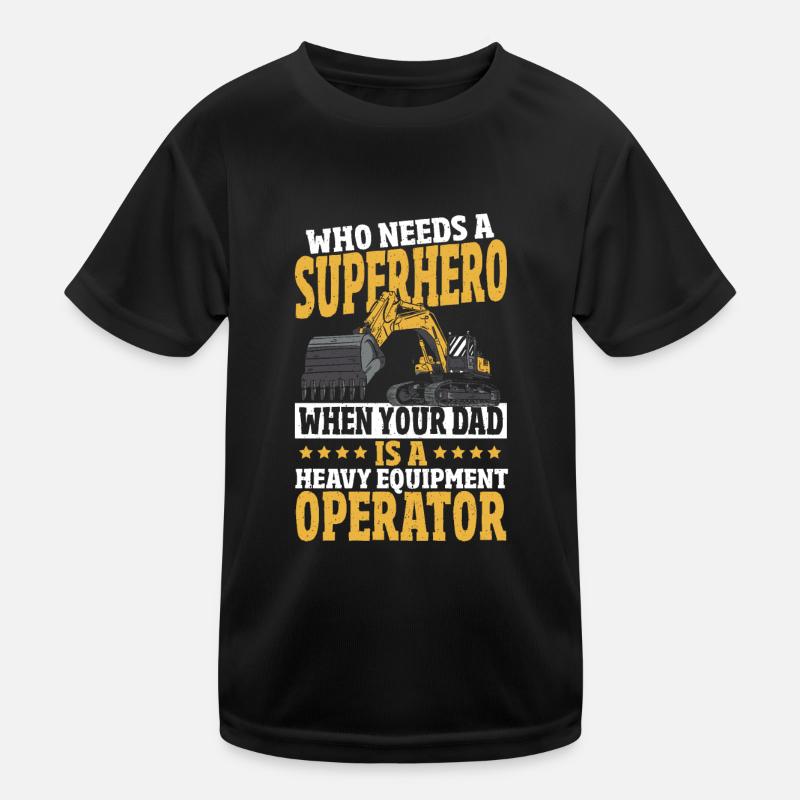 Opérateur de machine Opérateur de machine de construction Machines de construction T-shirt sport Enfant