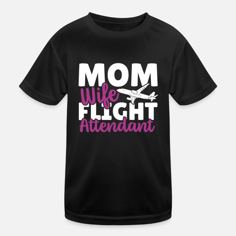 Flugbegleiter Flugbegleiterin Luftfahrt Fliegen Kinder Funktions-T-Shirt